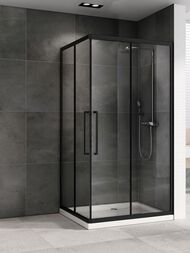 Душевой уголок ABBER Schwarzer Diamant AG02129BH 1200х900x1950 прямоуг.,стекло прозр/профиль черн