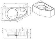 ����� ��������� RIHO YUKON 160�90 R ��� ������������, ������������� ������ (��������� � ����� ����)