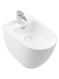 Биде напольное Villeroy & Boch Subway 3.0 44710001 (370х600х400) отверстие для смесителя, белый