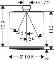 ������� ��� Hansgrohe Pulsify 24130670 105 1jet ������� ������