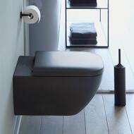 Унитаз подвесной DURAVIT HAPPY D.2 365х540х335 безободковый, антрацит мат., WonderGliss 22220989001