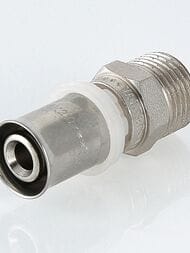 Пресс соединитель прямой VALTEC 16х1/2"Н VTm.201.N.001604