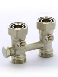 Tiemme Узел радиаторный 3/4"-3/4"НВ ЕК со встроенными кранами, с байпасом 3390007 (3391N0505BY)