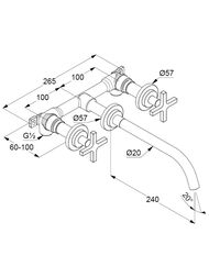 ��������� KLUDI Nova Fonte Classic ��� ����������� ������������, 3 ���. ����� 240��, ���� 201460520