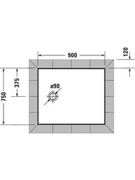 ������ ��������� Duravit Tempano 900�750�40 720191000000000