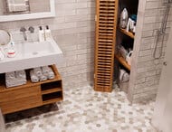 Мозаика керамическая Starmosaic Hexagon small LB Mix Antid. (282х325х6) бежевая JMT31955 (шт.)