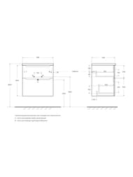 ����� ��� �������� BelBagno ETNA (600�455�600) ���������, Bianco Lucido ETNA-H60-600-2C-SO-BL-P