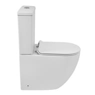 Унитаз-компакт BelBagno Amanda (385х620х845) горизонтальный выпуск, белый BB051CPR+BB051T