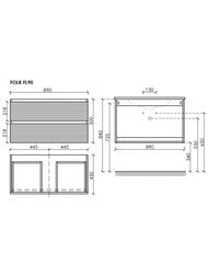 ����� ��� �������� SANCOS Folk (890�450�500) ���������, 2 �����, Grey soft FL90GS