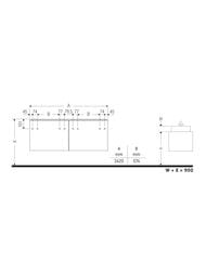 ����� ��� �������� Duravit L-Cube 482�1620�550 ���������, ����� ��������� LC4873B22220000