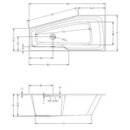 ����� ��������� RIHO RETHING SPACE 160x75 R FALL ����� �������, ��������, ������ (���.����� ����)