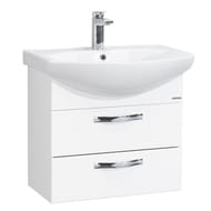 Тумба под раковину AQUATON Ария 65 М 1A123301AA010 594x310x542 подвесная, 2 ящика, белый глянец