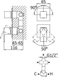 ��������� ��� �����/���� CEZARES PORTA-VDIM4-M-01 ������������, �� 4 ������, ����