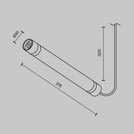 ����������� ��� ��������� ������� Maytoni Shelf (����) CA011-L300-100W-B � ������ ������� 100�� 276��, IP20, ������