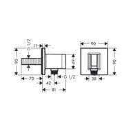 ��������� ������������� Hansgrohe FixFit Porter E �������, � ����������, ����������� ������ 26889140