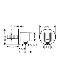 ��������� ����������� Hansgrohe Fixfit Porter S 26888000 � ����������, ����