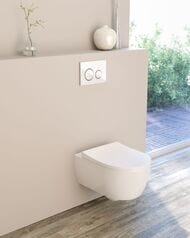 Инсталляция Geberit Duofix белая клавиша+Унитаз iCon без ободка+Сиденье Slim микролифт 500.300.01.I