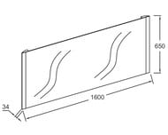 Зеркало Jacob Delafon Replique EB1477-NF 1600х650х34 антипар, подсветка, инфракрасный выключатель