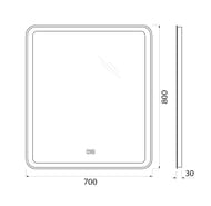 Зеркало BelBagno (700x30x800) подсветка, сенсорный выключатель, подогрев SPC-MAR-700-800-LED-TCH-WARM