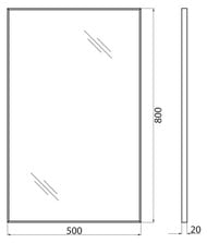 ������� BelBagno (500x20x800) � ����������� ���� SPC-AL-500-800