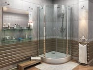 Уголок душевой GOOD DOOR BAS PANDORA R-80-C-CH (80х80) полукруглый, без поддона