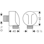 ��������� ������������� Hansgrohe Fixfit E ��� ������� ��������� ����, ����������� ������ 27454140