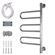 Полотенцесушитель электрический ENERGY U CHROME G3K 37 Вт (ВхШхГ 770х400х100) поворотный