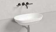 Раковина полувстраиваемая SALINI Marea 01 1802201M 645х387х165 без перелива S-Stone белый мат