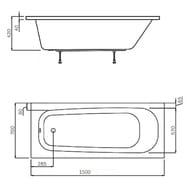 ����� ��������� RAVAK SEPTIMA 150�70 ��., ����� C630S00000
