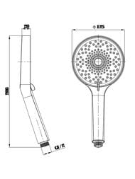 ������ ��� ESKO 3 ������, ���������� 120��., Gun metal SSP120GM