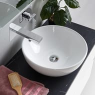 Раковина накладная BelBagno (430х430х170) круглая, без отверстия под смеситель, белая BB1077
