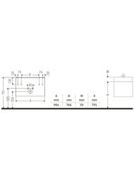 ����� ��� �������� Duravit D-Neo 984�440�452 ���������, 1 ����, ����� ������ DE4256004220000