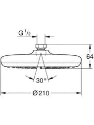 ������� ��� Grohe Tempesta 26409000 ����, 210��, 1 ����� �����, 6.8 �/���, ����