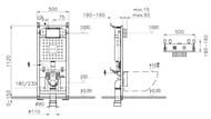 Комплект: Инсталляция Vitra с клавишей белая + Унитаз Normus + сиденье 9773B003-7201