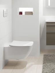 Унитаз подвесной Villeroy & Boch Venticello 4611RS01 (375х560) без ободка + сиденье микролифт