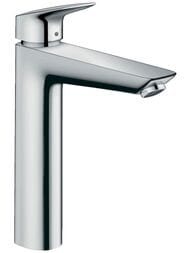 Смеситель Hansgrohe Logis 71090000 для умывальника, высокий фиксированный излив, донный клапан,хром — миниатюра 1