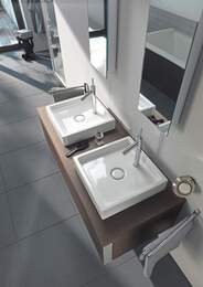 Раковина DURAVIT STARCK 1 470х470х100 шлифованная, отверстие под смес., крепление 0387470027