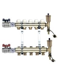 Коллекторная группа Tiemme 5 вых. 1" x 3/4 с термометром 3870006(3875G060505)
