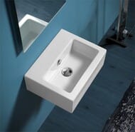 Раковина подвесная Simas FROZEN (430x335х160) с отверстием под смеситель, белая FZ 14 bia