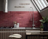 Плитка настенная EQUIPE ARTISAN Burgundy (65х200) бордовая 24467 (кв.м.) 0,5м2/упак