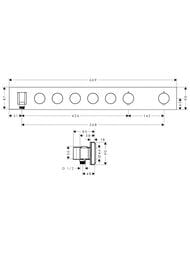 Смеситель Axor ShowerSelect 18358000 для душа, встраиваемый в стену, термостат, 5 потребителей, хром — изображение 3