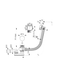 ����� ��� ����� Alcaplast A564CRM1-120 � �������� ���� ����� �������, ����� 120��, �������/������