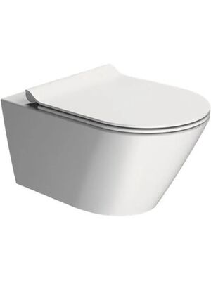 Унитаз подвесной GSI KUBE X (550х360мм), безободковый, белый матовый 941509