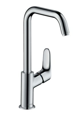 Смеситель Hansgrohe Focus 31519 для умывальника с высоким поворот.изливом, без донного клапана