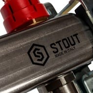 Коллекторная группа STOUT с расходомерами, 10 выходов, нержавеющая сталь, SMS 0917 000010