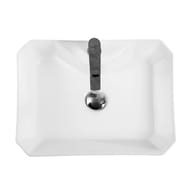 Раковина накладная BelBagno (490х380х120) прямоугольная, с отверстием под смеситель, белая BB1387