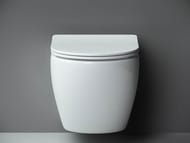 Унитаз подвесной Ceramicanova Metropol 490х365х360 безободковый, сиденье микролифт, белый CN4002