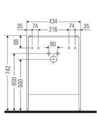 ����� ��� �������� Duravit XSquare 434�499�340 ���������, ����� ������, ����� ������ XS4441R2222