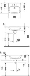 ���������� �������. �� �������� DURAVIT D-CODE 550�440�180 1 ���. ��� ����,������� 0339550000