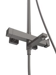 Душевая система CEZARES SLIDER-CVD-GM с настенным смесителем с изливом, оружейная сталь — изображение 4